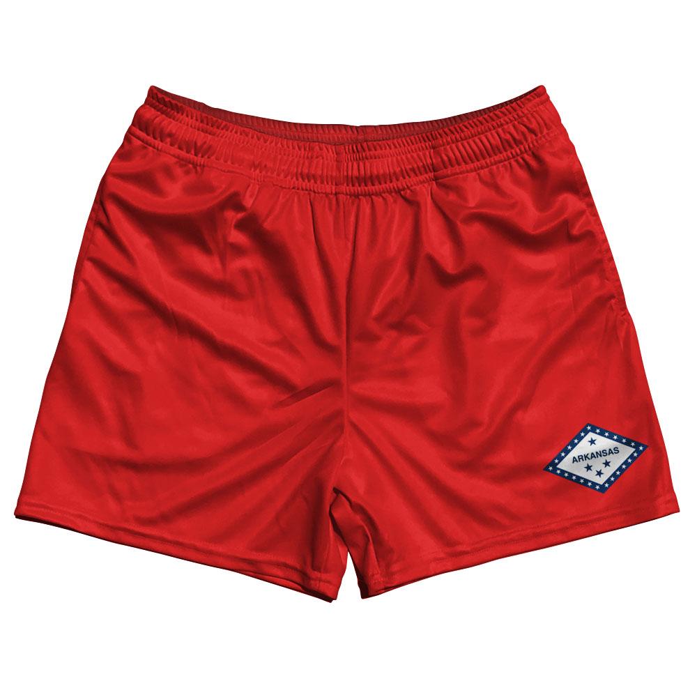 Arkansas State Flag Rugby Shorts Made In USA