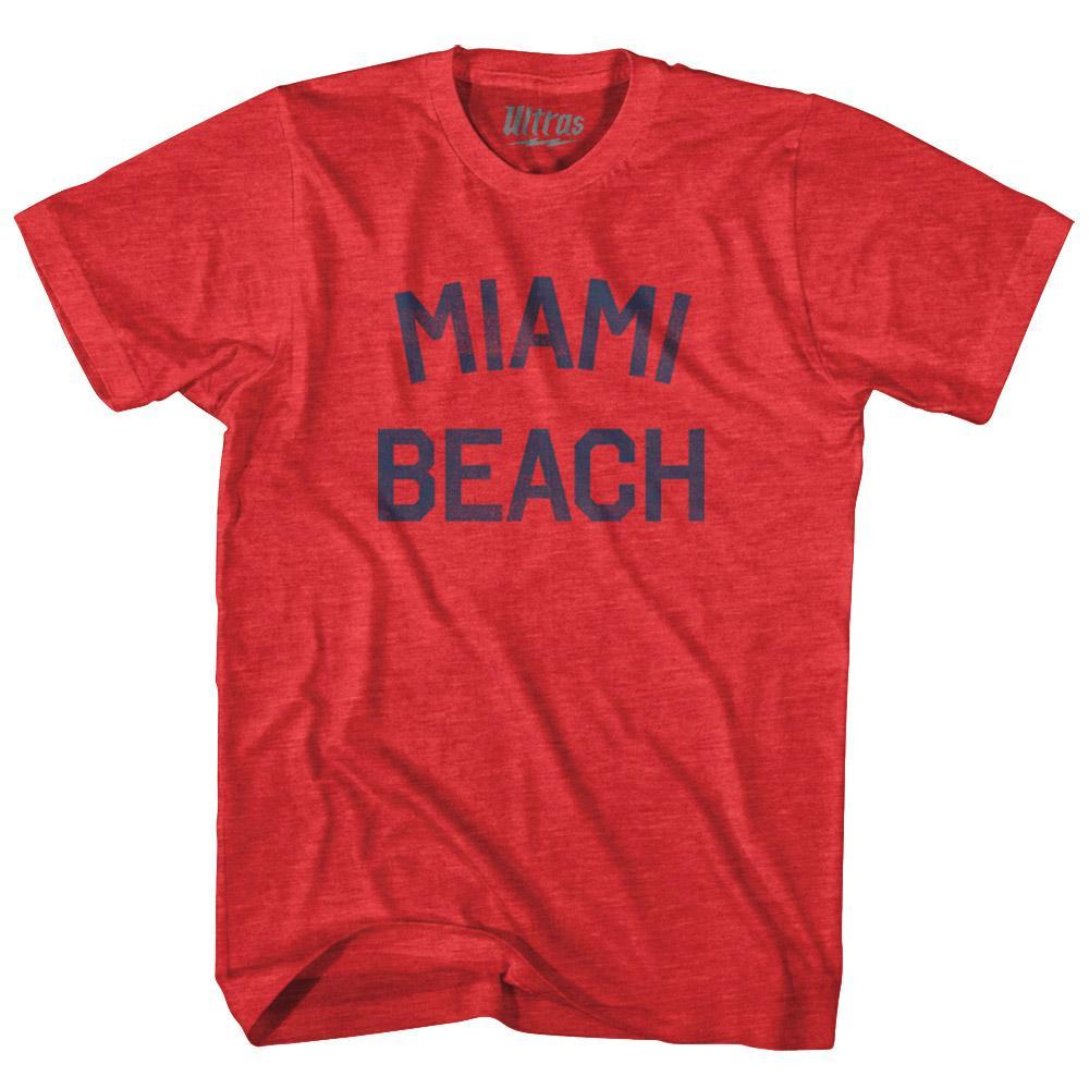 Florida Miami Beach Adult Tri-Blend Vintage T-shirt