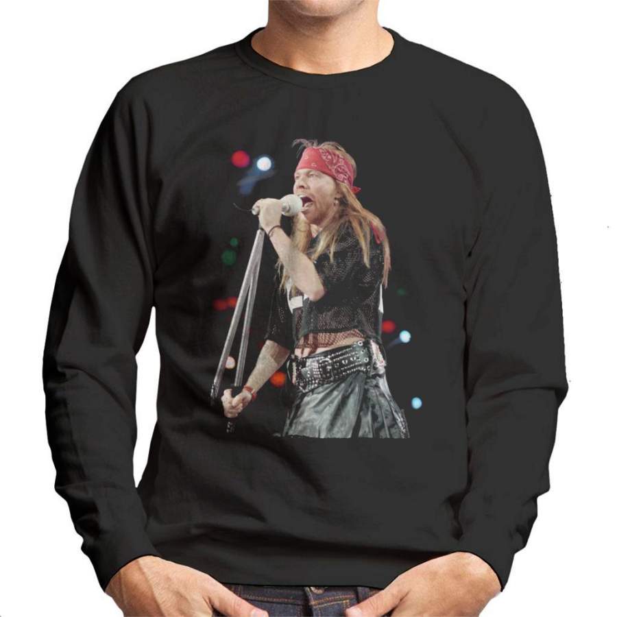 Axl Rose At Freddie Mercury Tribute Concert Wembley 1992 Men’s Sweatshirt