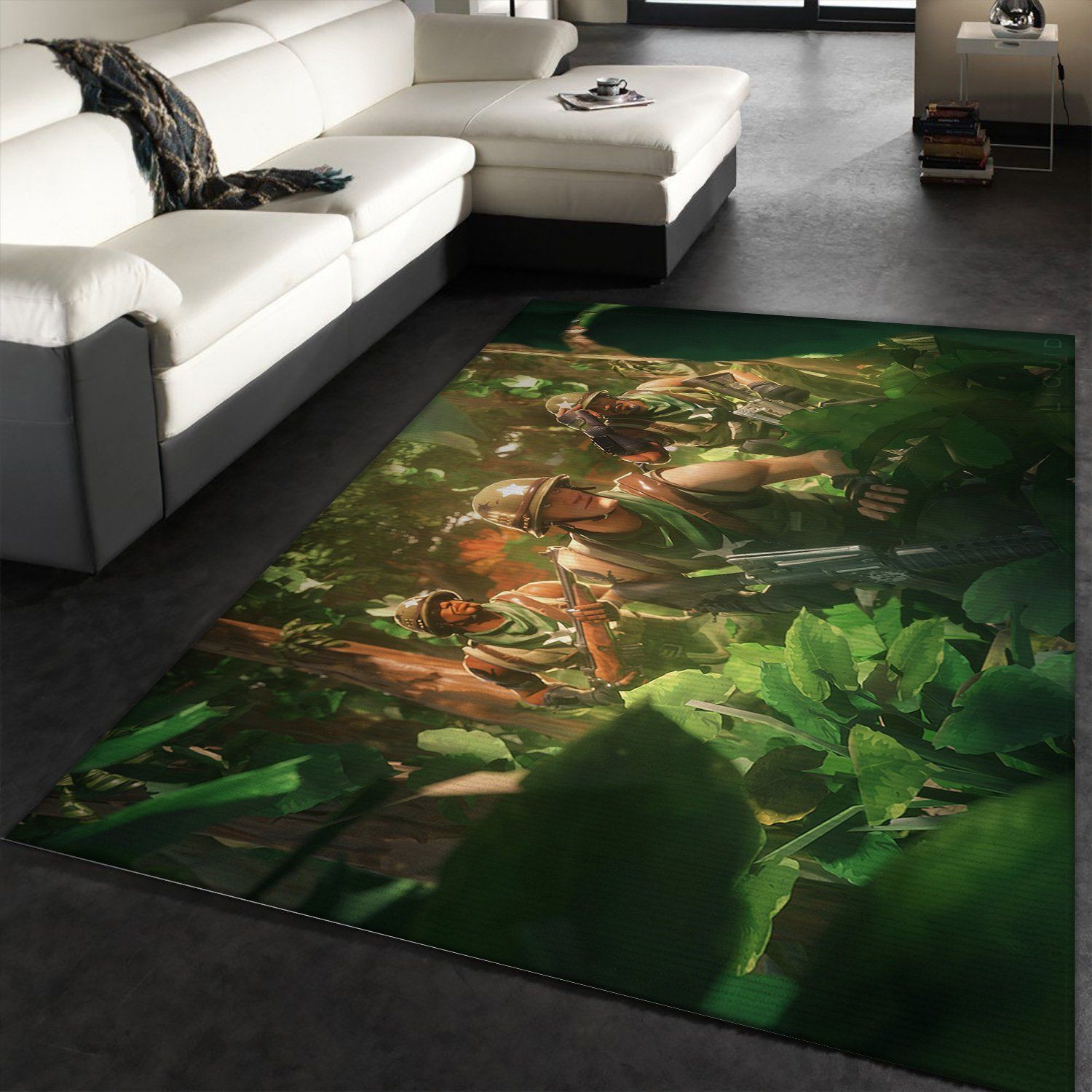 Fortnite Jungle Ops Gaming Area Rug Bedroom Family Gift US Decor