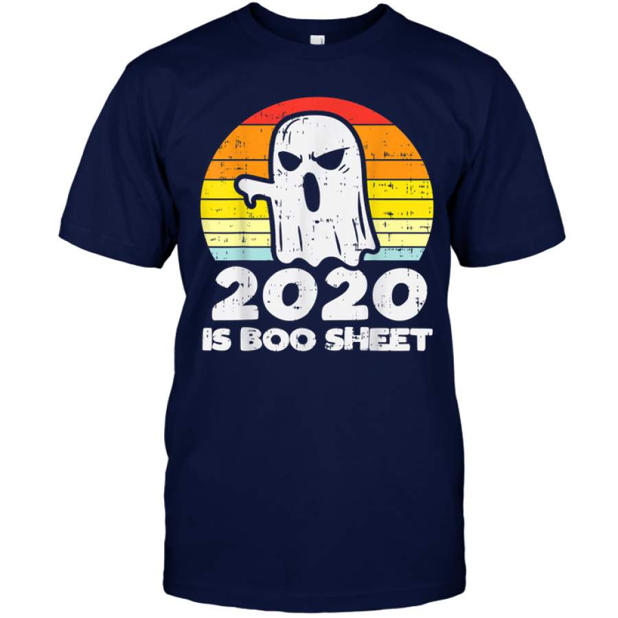 2020 Boo Sheet Angry Ghost Retro Funny Halloween Quarantine T Shirt