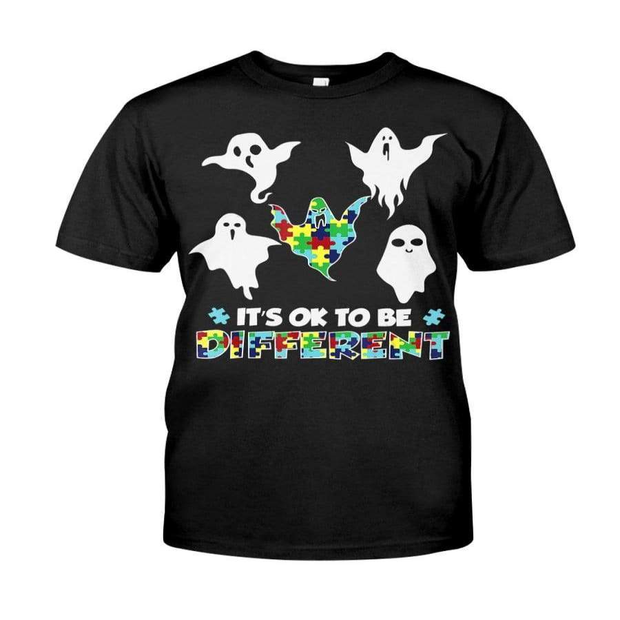 Autism Boo Ghost Ghoul It’s OK To Be Different Classic T-Shirt #3009HL