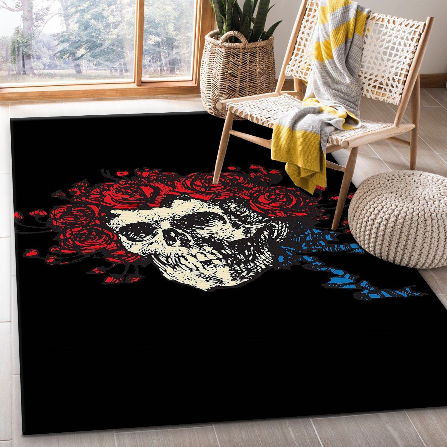 Grateful Dead Area Rug For Christmas Living room and bedroom Rug Home US Decor