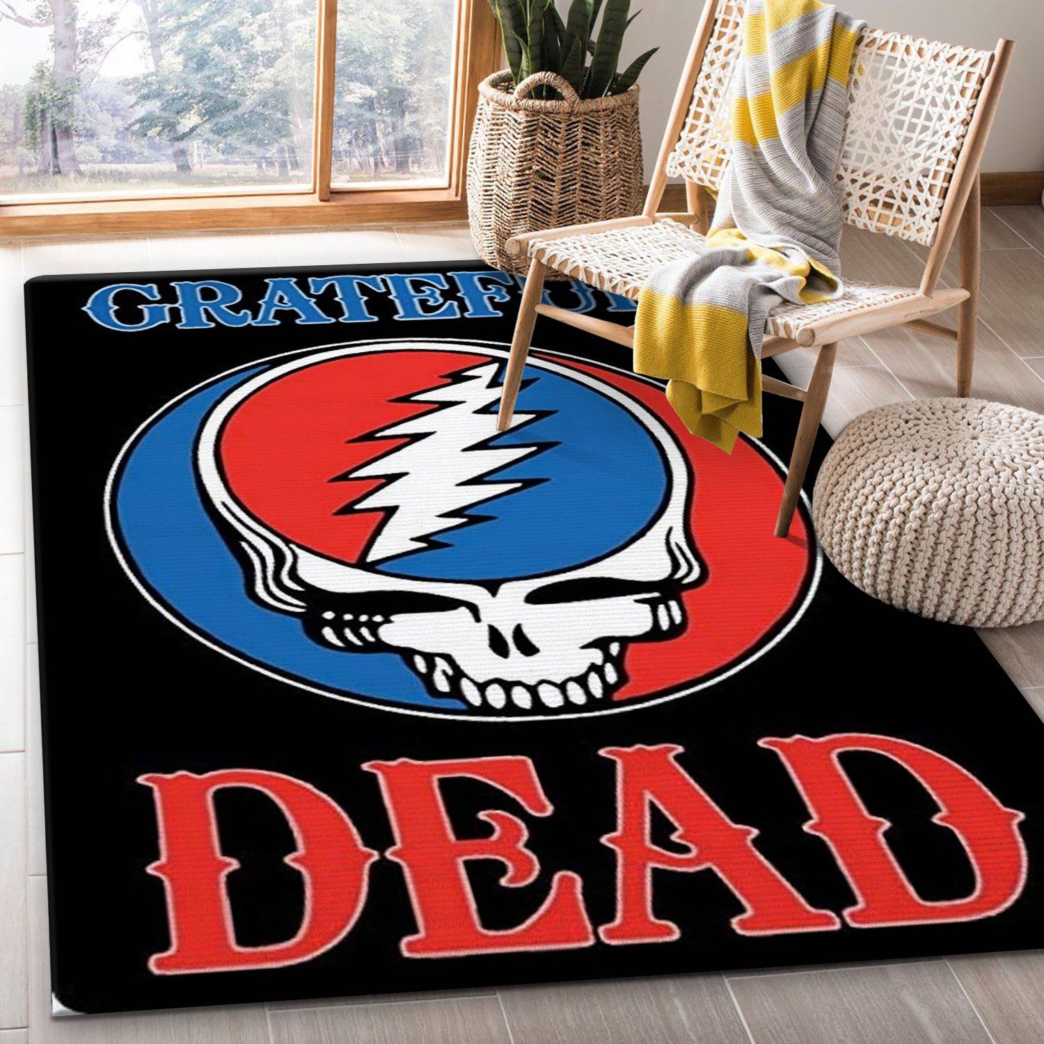 Grateful Dead Area Rug Carpet Bedroom Rug Christmas Gift US Decor