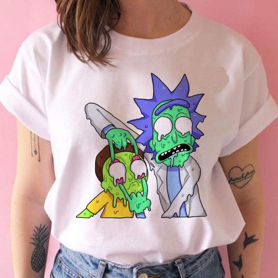 Rick and morty women t shirt pickel funny harajuku cartoon tshirt print ulzzang Graphic t-shirt