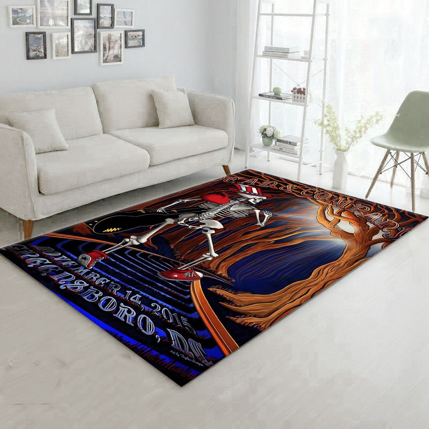 Grateful Dead Tour Area Rug Carpet Bedroom Rug Christmas Gift US Decor