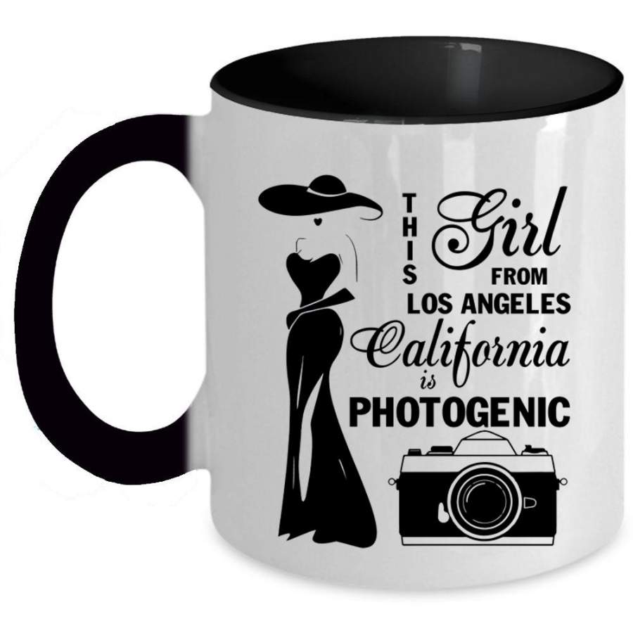 California Is Photogenic Coffee Mug, This Girl From Los Angeles Accent Mug