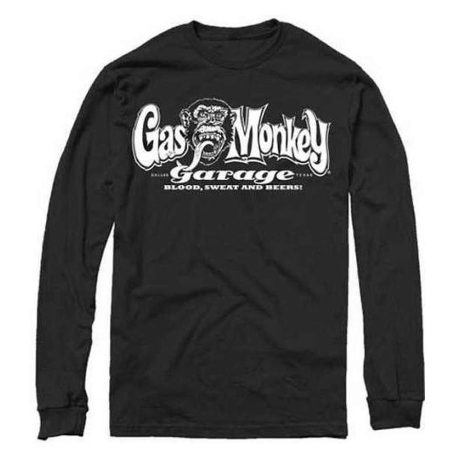 Gas Monkey Garage Blood Sweat And Beers LONGSLEEVE Fast N Loud Dallas, TX T-Shirt