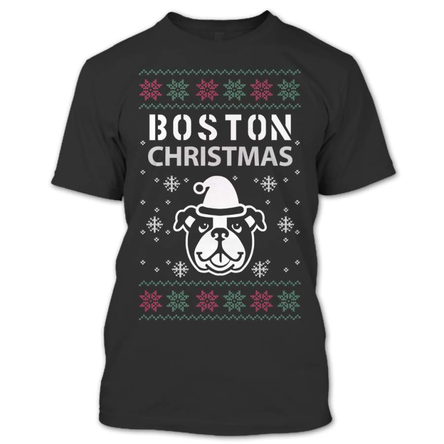 Boston Christmas T Shirt, Merry Christmas T Shirt, Dog Lover T Shirt