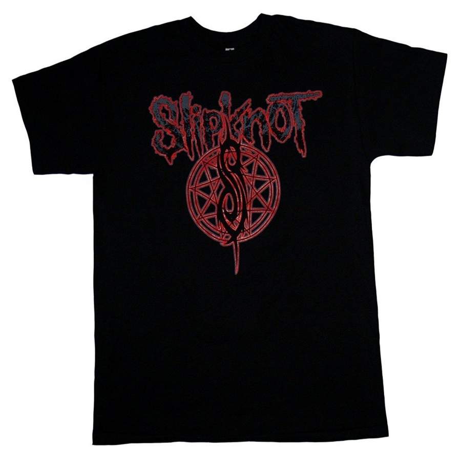 SLIPKNOT – Red Logo – Men’s T-Shirt Black