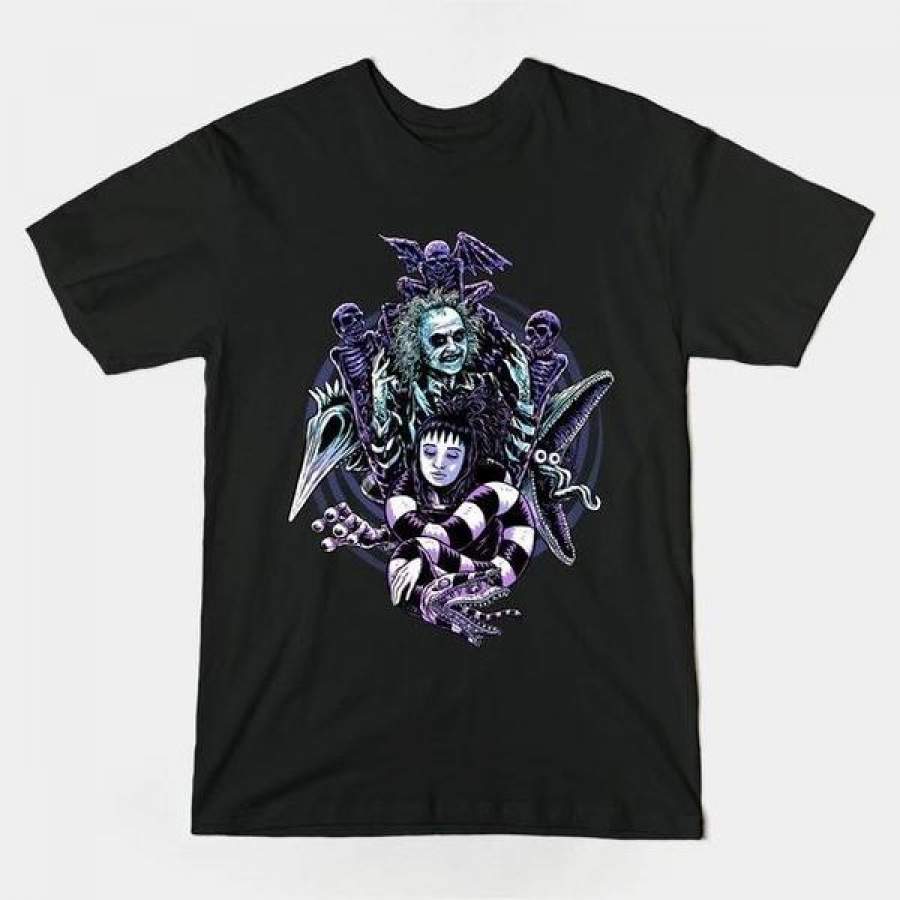 Fashion Personality Pattern Cotton Men’s Beetlejuice Ghost with The Most Men’s Punk T-shirt