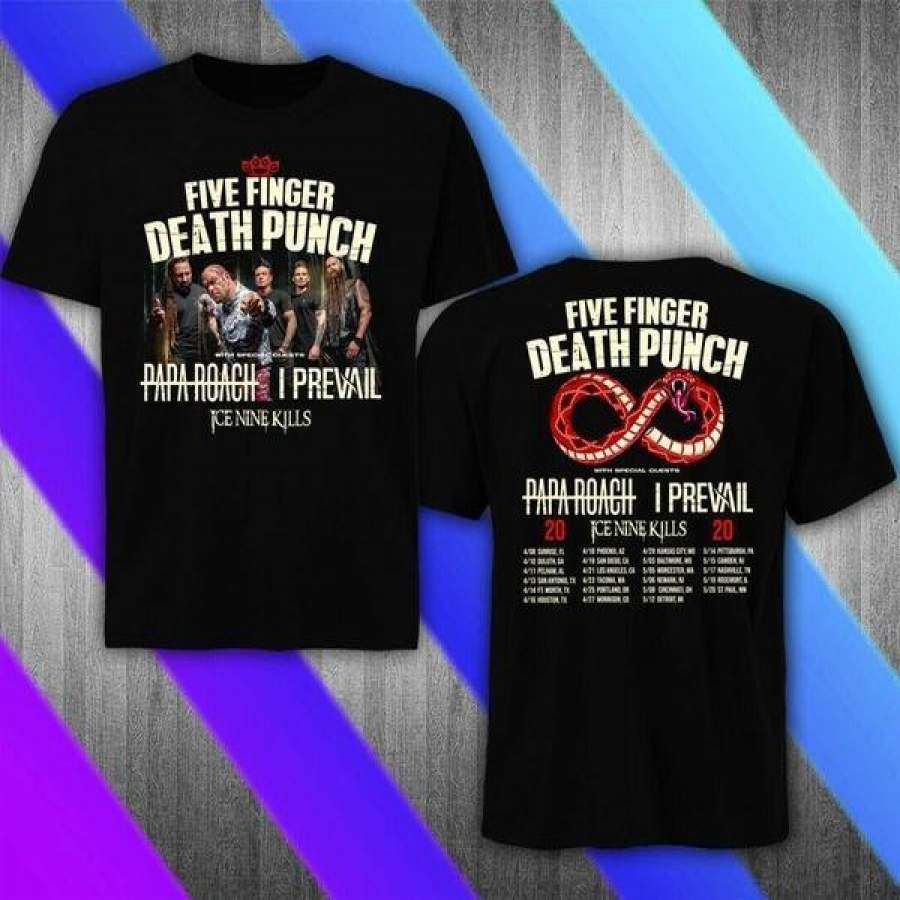 Five Finger Death Punch Tour 2020 with Papa Roach T-shirt