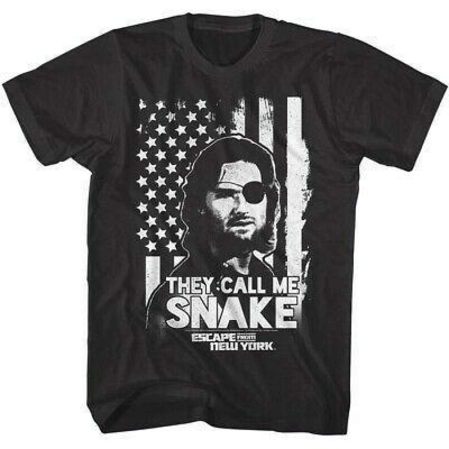 Escape From New York Snake Plissken Men’s Usa Flag T-Shirt