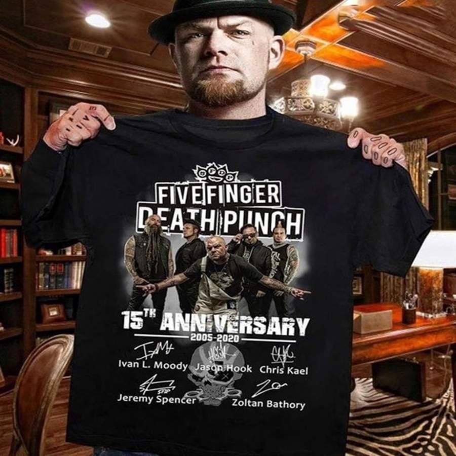 Five Finger Death Punch 15th Anniversary Signatures T-shirt