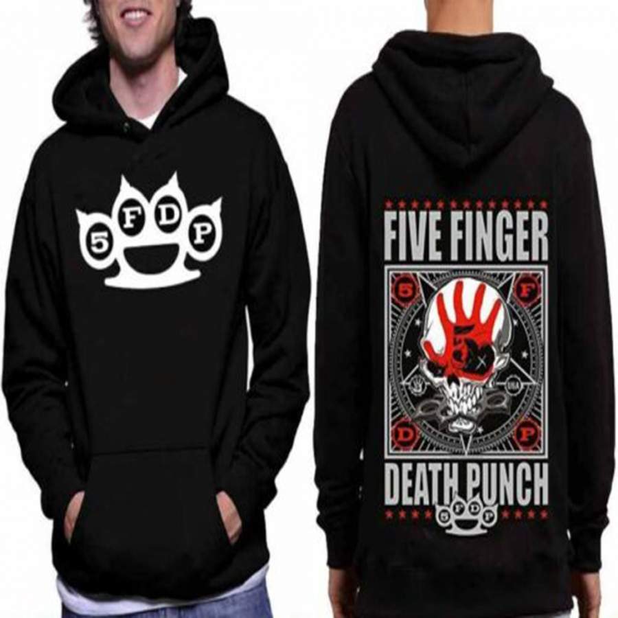 Five Finger Death Punch Hoodie Punk Rock Band Big Logo Hoodie Men’s Sizes