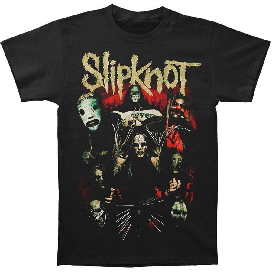 Slipknot Men Come Play Dying Short Sleeve T-Shirt Black