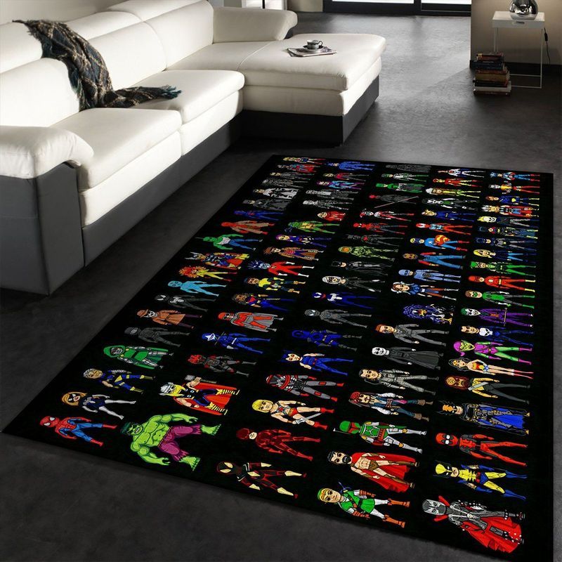 Dc Comics Suit Superheroes Ghost Rider Pixel Art Area Rug Living Room Rug Home Decor Floor Decor N98