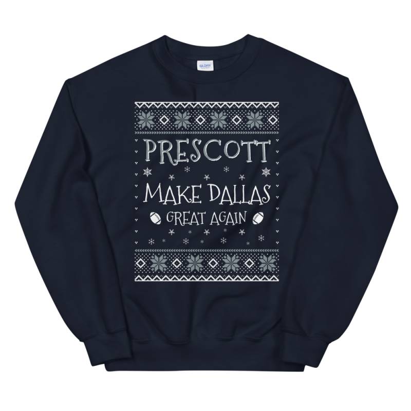 Prescott Make Dallas Great Again Funny Football Christmas Sweater for Men and Women