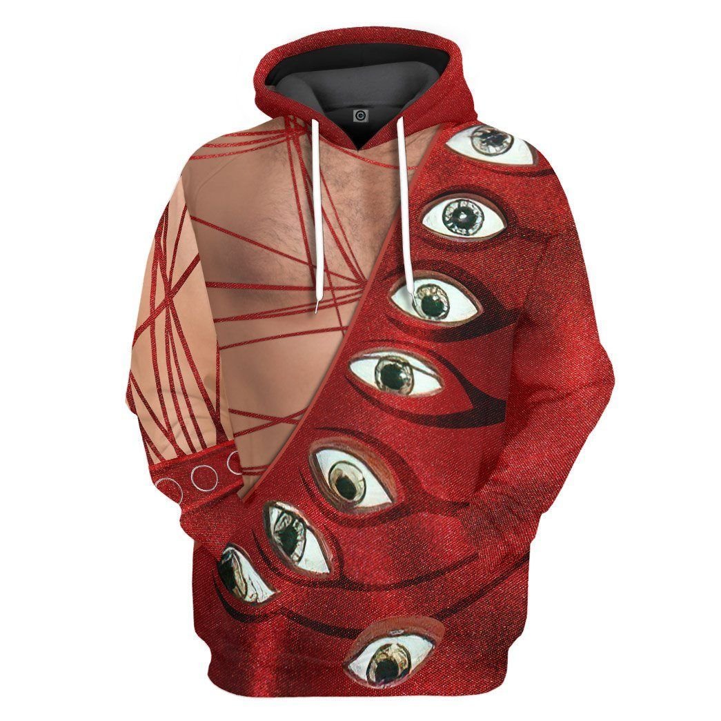 Gearhumans 3D Freddie Mercury Eyeball Suit Custom Hoodie Apparel