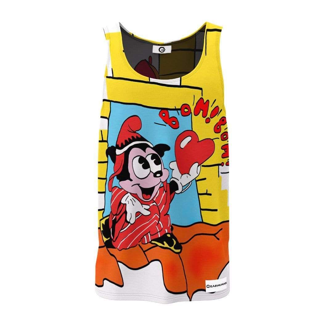 Gearhumans 3D Freddie Mercury Betty Boop Wembley Custom Tanktop Apprel