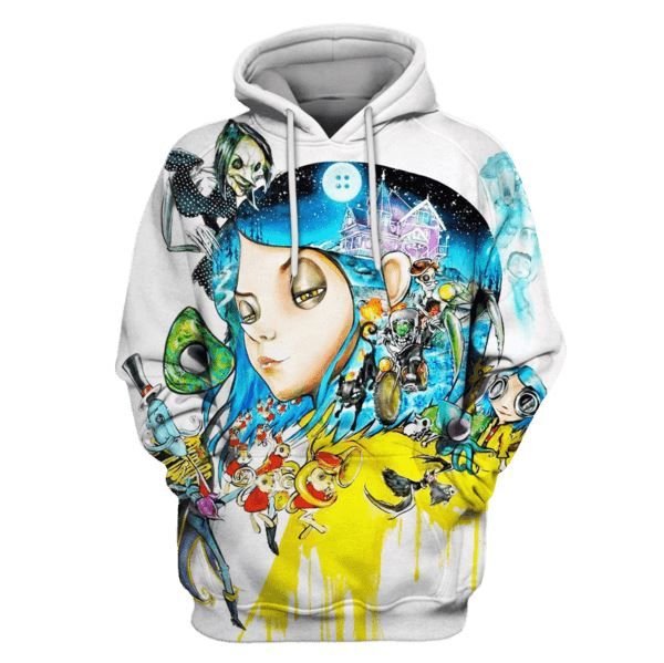 Gearhumans Coraline And Ghost Town Hoodies – T-Shirts Apparel