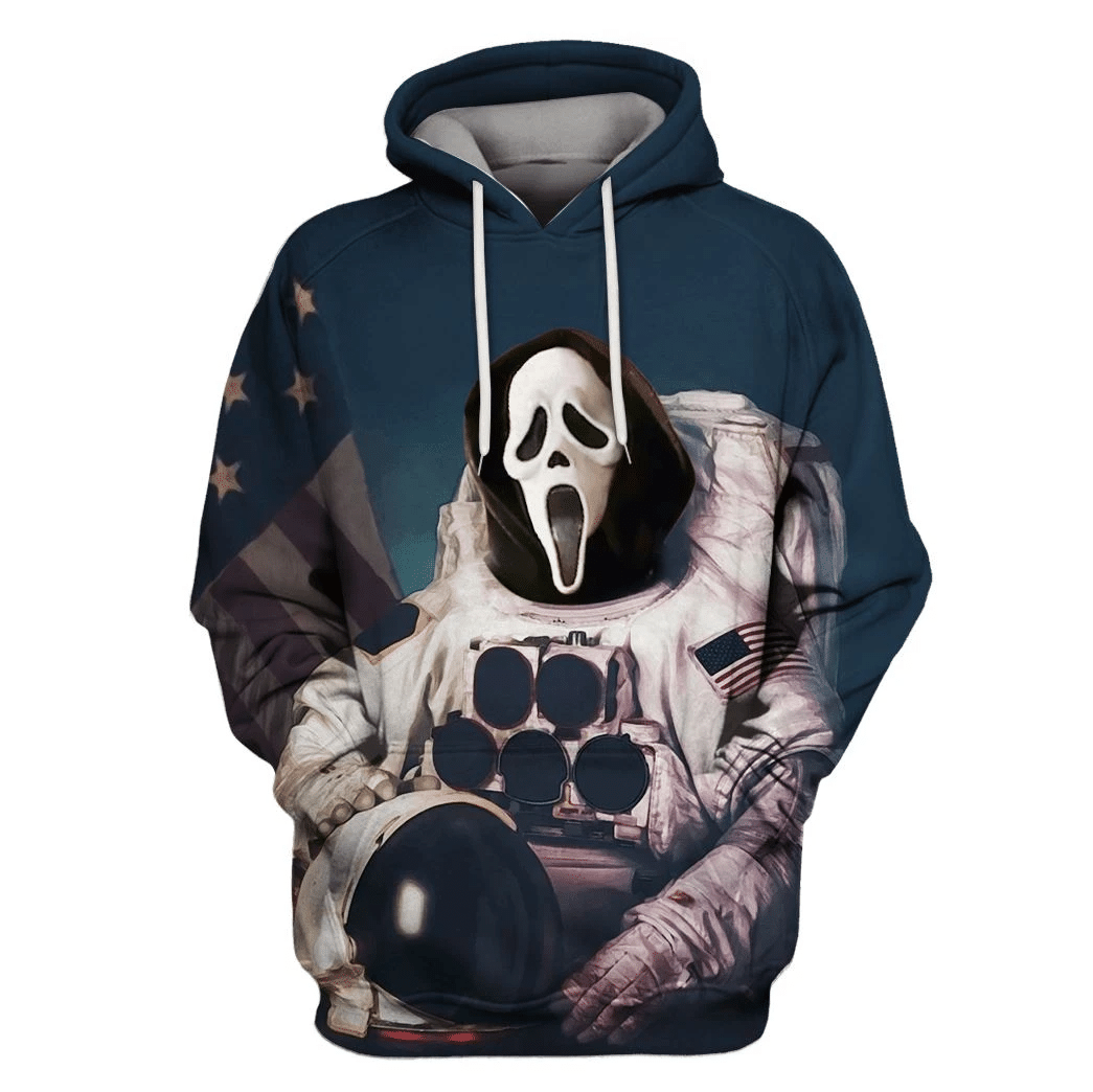 Gearhumans Ghostface Astronaut Custom Hoodies Apparel