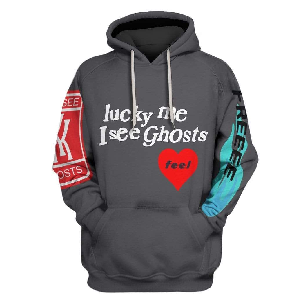 Gearhumans Lucky Me I See Ghosts Custom T-Shirt – Hoodies Apparel