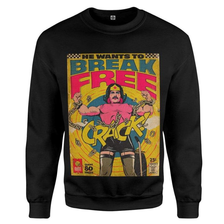 Gearhuman 3D Freddie Mercury Break Free Vintage Comic Book Covers Custom Sweatshirt Apparel