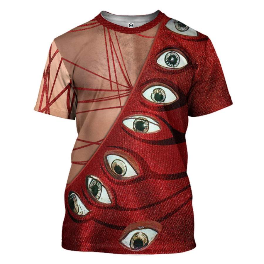 Gearhuman 3D Freddie Mercury Eyeball Suit Custom Tshirt Apparel