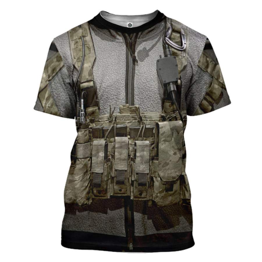 Gearhuman 3D Call of Duty Modern Warfare Classic Ghost Skin Custom Tshirt Apparel