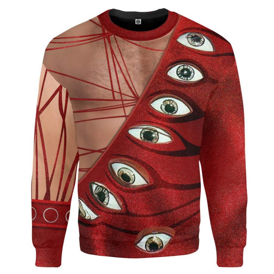 Gearhuman 3D Freddie Mercury Eyeball Suit Custom Sweatshirt Apparel