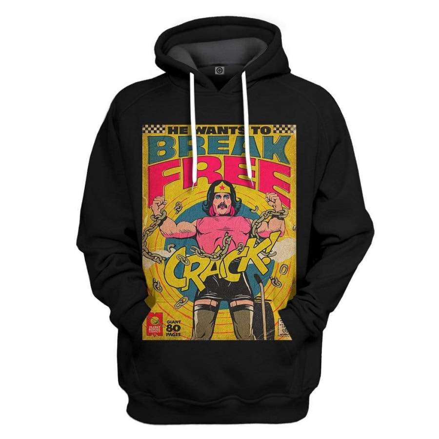 Gearhuman 3D Freddie Mercury Break Free Vintage Comic Book Covers Custom Hoodie Apparel