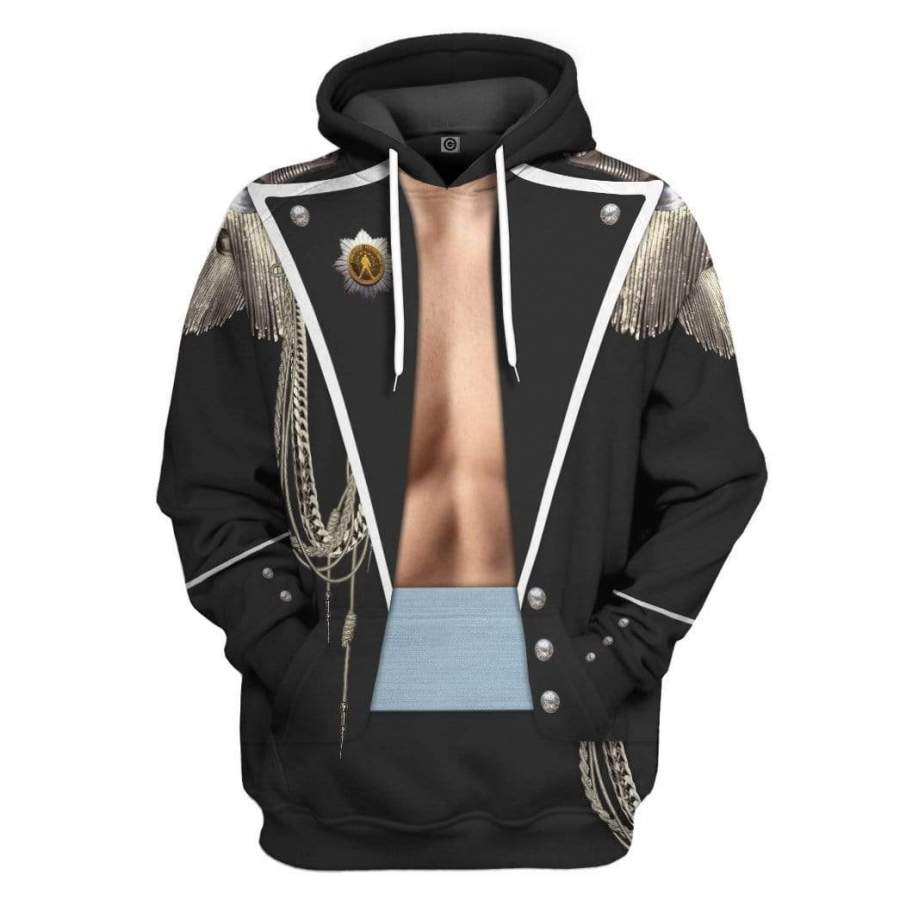 Gearhuman 3D Freddie Mercury Custom Hoodie Apparel