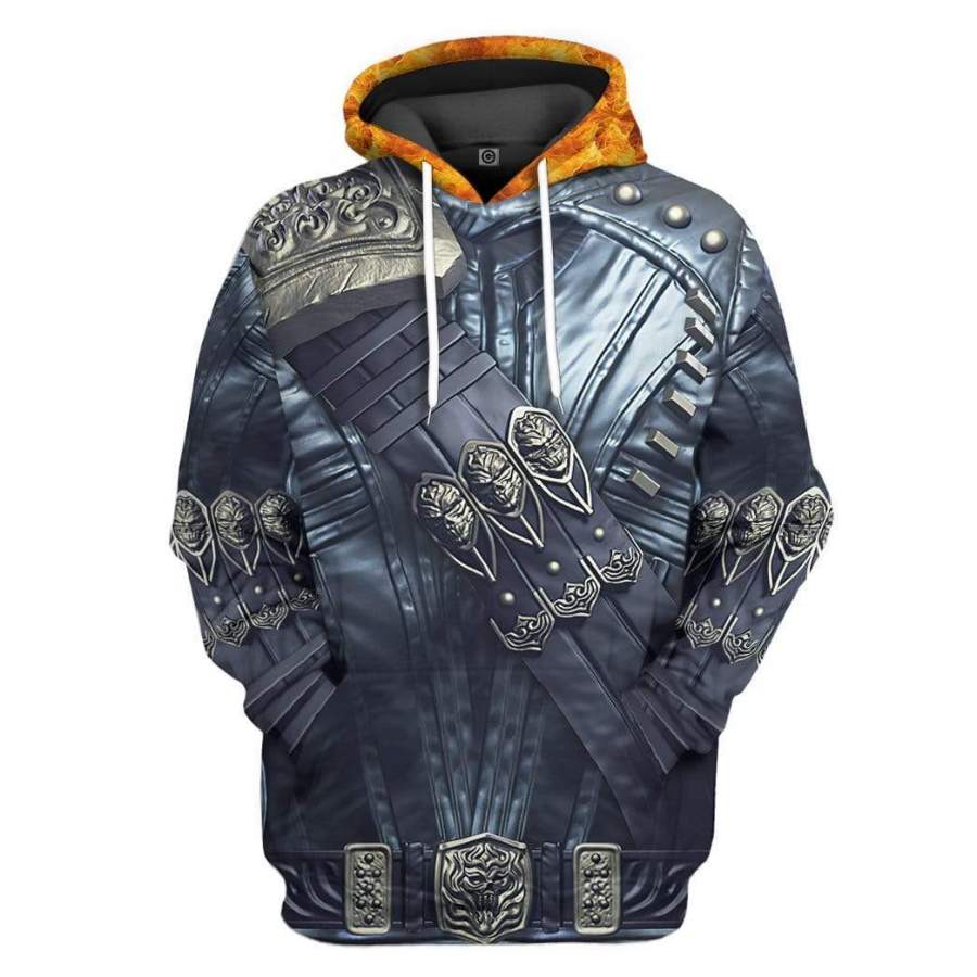 Gearhuman 3D Ghost Rider Costume Hoodie Apparel