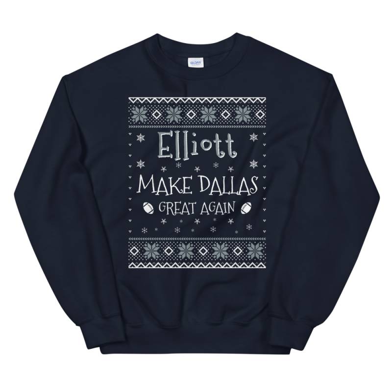 Elliott Make Dallas Great Again Funny Football Christmas Sweater for Men and Women