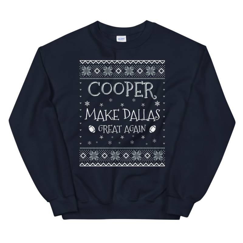 Cooper Make Dallas Great Again Funny Football Christmas Sweater for Men and Women