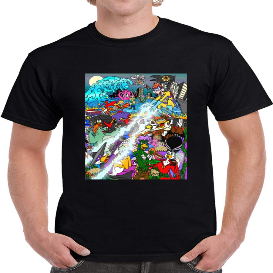 Dw Tribute – Justice Ducks Vs. Fearsome Five By Vagabond The Artist T Shirt