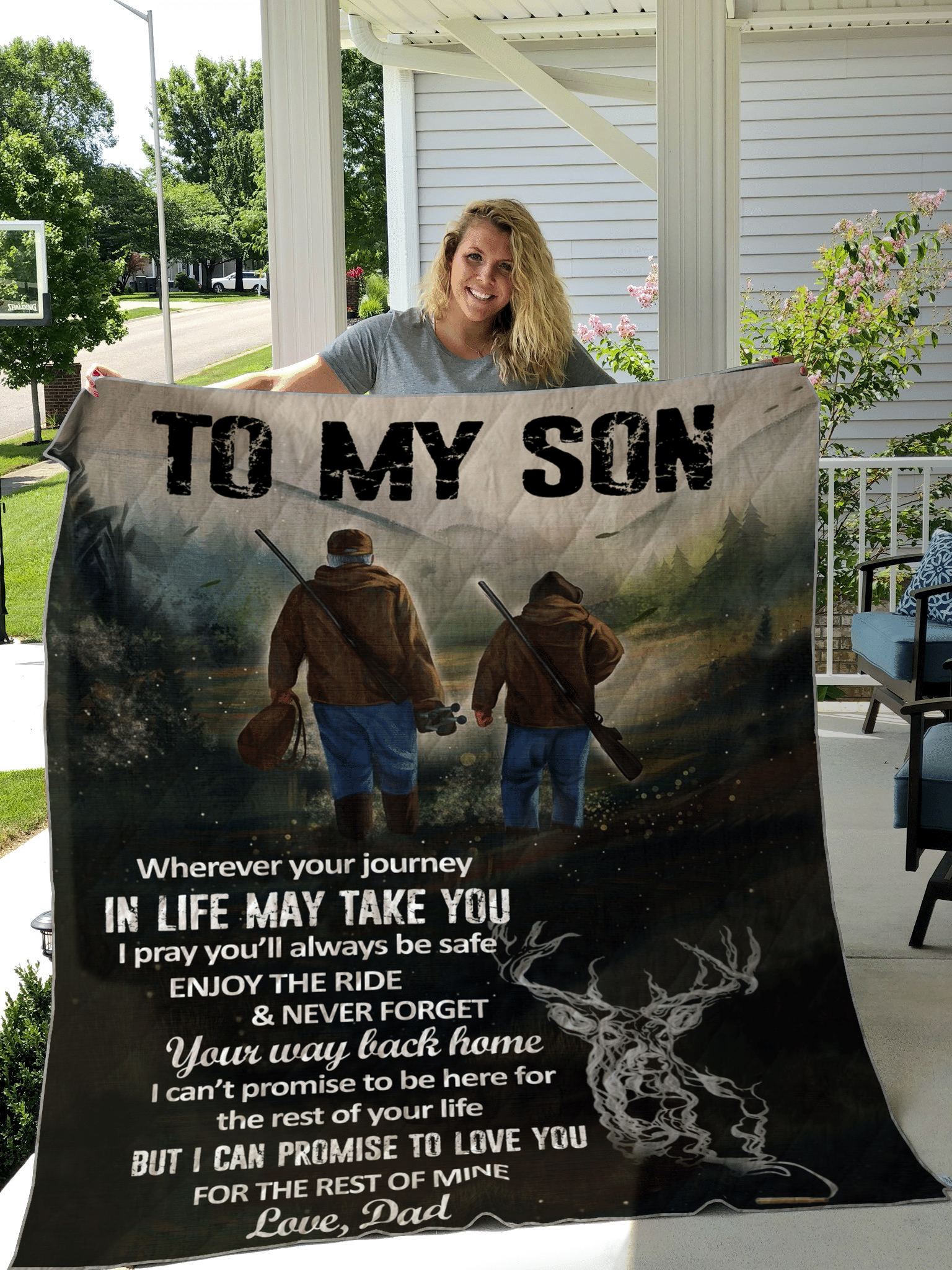 To My Son Blanket For Son Hunting