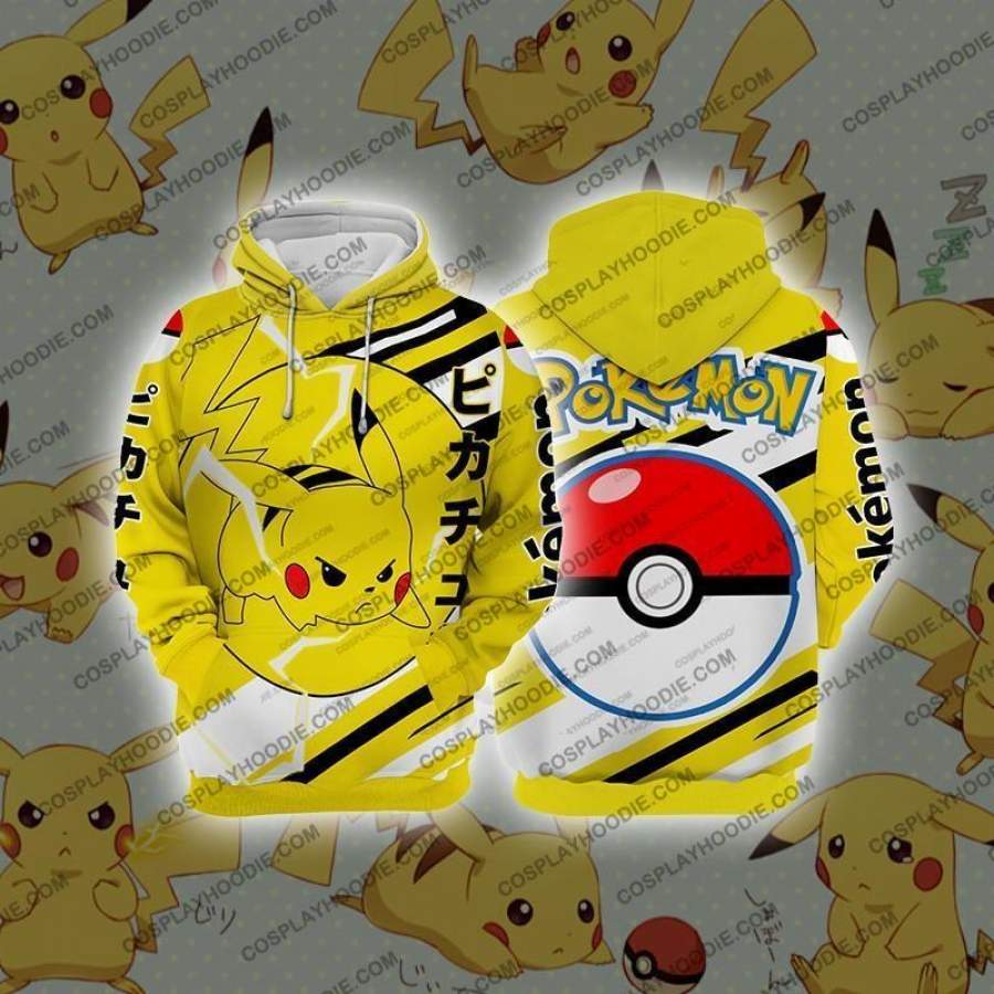 Pokemon Pikachu Cosplay Hoodie Jacket