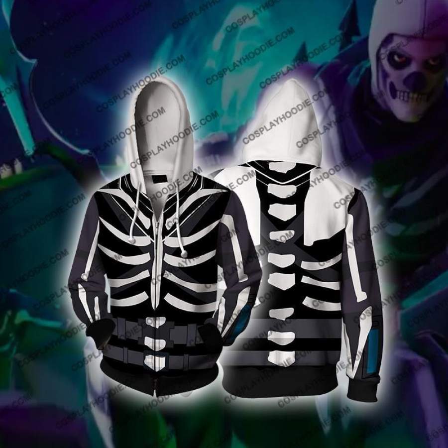 Fortnite Skull Trooper Cosplay Hoodie Jacket