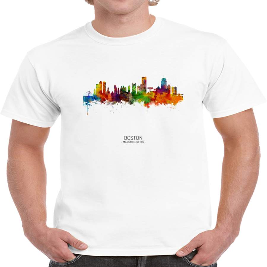 Boston Rainbow Skyline T Shirt