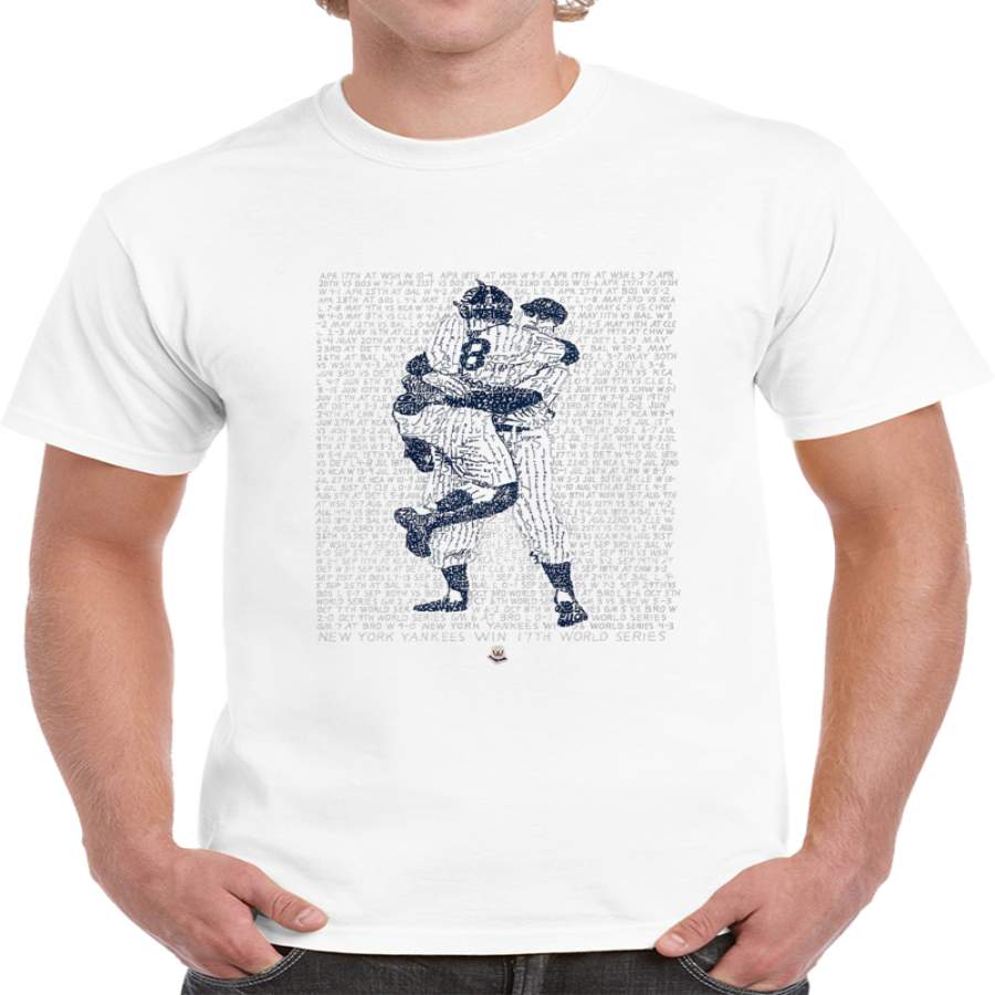 1956 New York Yankees Road To The World Series Word Art T Shirt