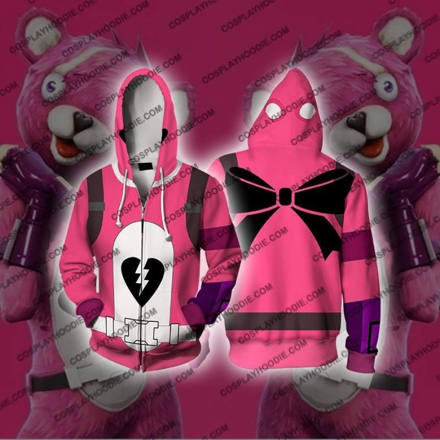 Fortnite Creepy Bear Cosplay Hoodie Jacket