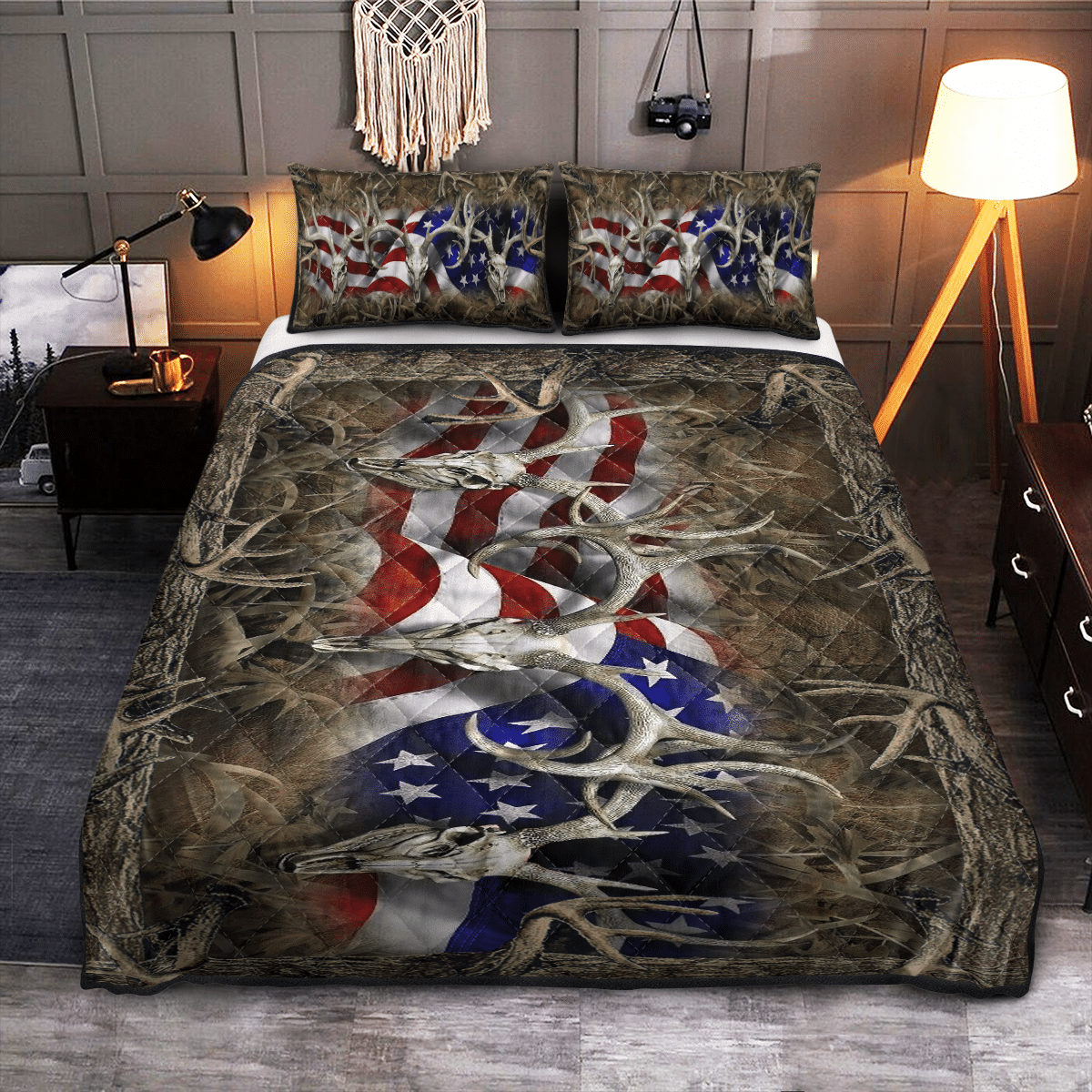 American Hunting Blankets / Quilts / Bedset