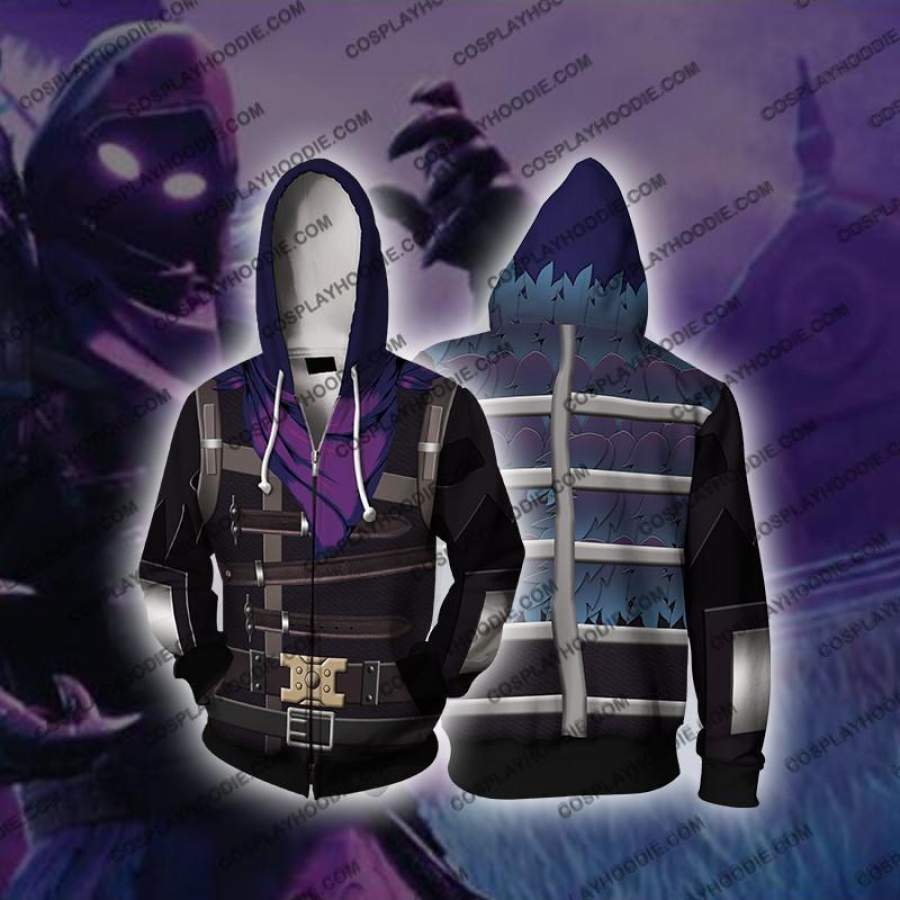 Fortnite Raven Cosplay Hoodie Jacket