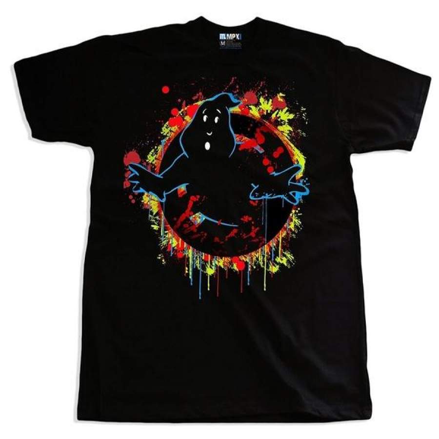 Ghostbusters Splash Art Grafitti Mens T-Shirt