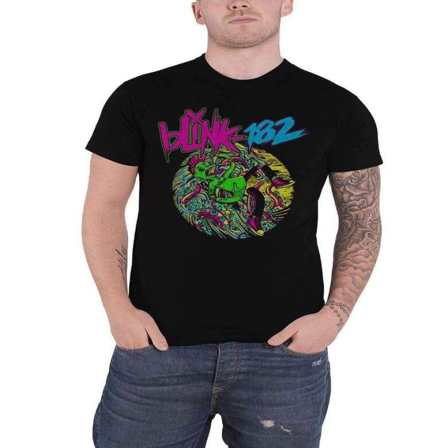 Blink 182 T Shirt Overboard Event Band Logo Mens