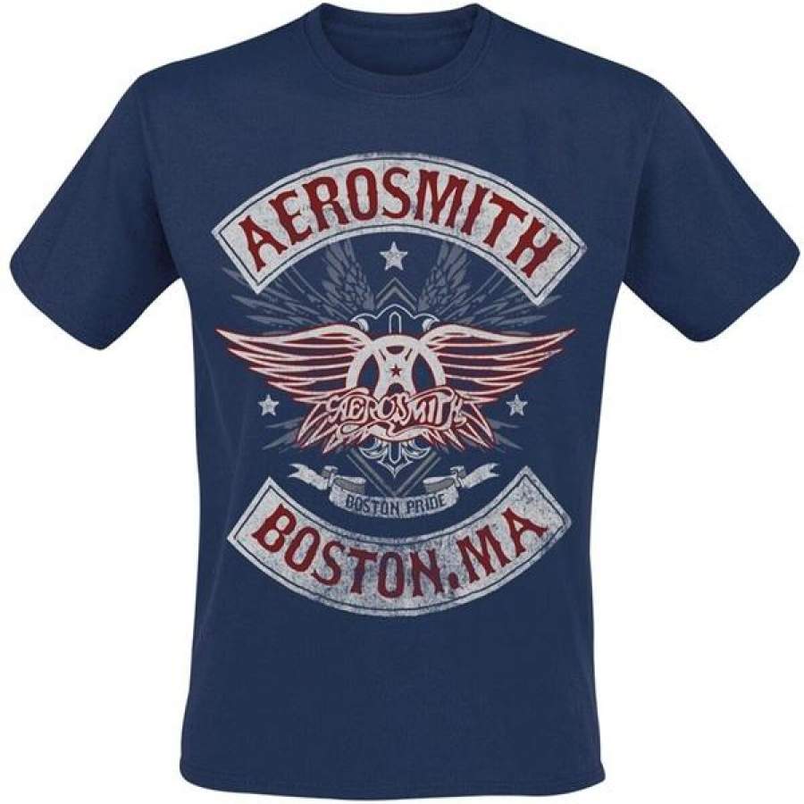 Aerosmith Boston Pride T-Shirt Navy