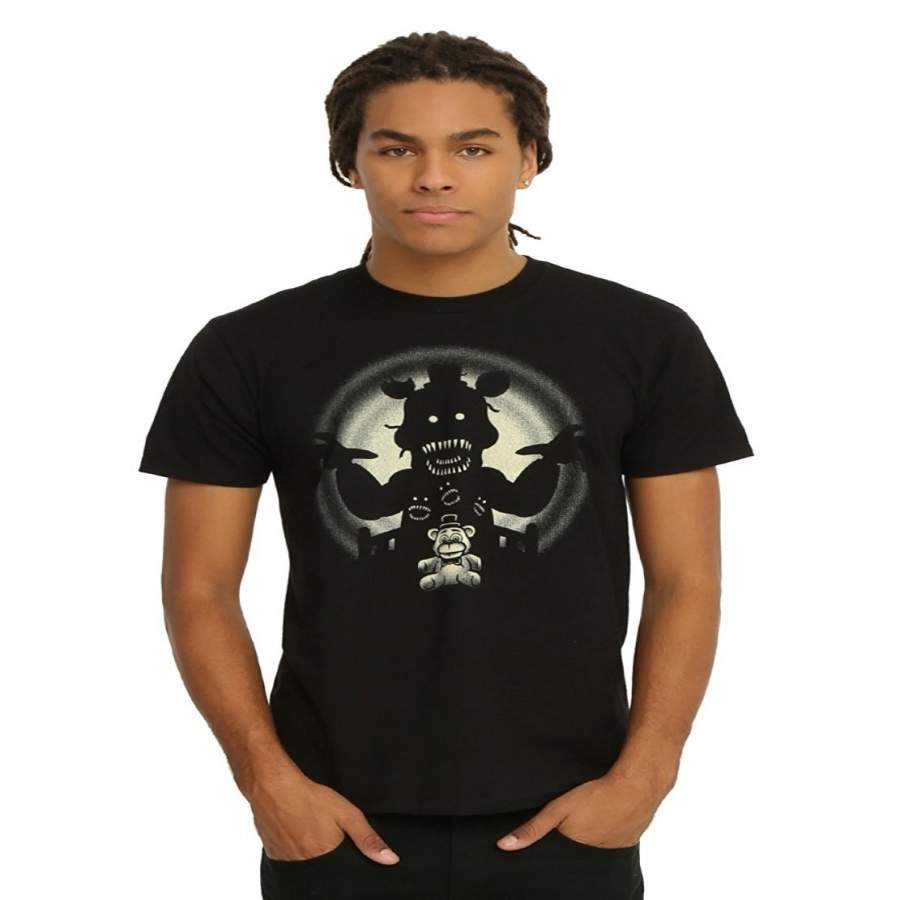 Five Nights At Freddy’S Nightmare Glow-In-The-Dark Mens T-Shirt Loose Short Sleeve Summer Fashion Men’S T-Shirt