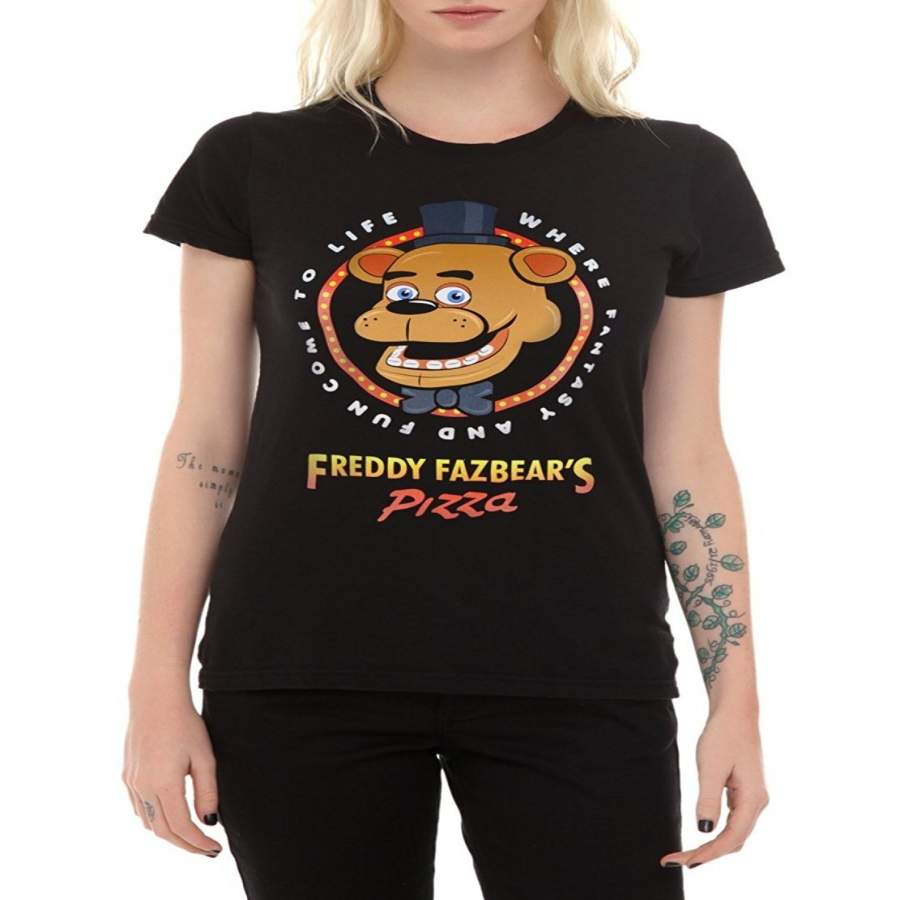 Fashion Women’S T-Shirt Five Nights At Freddy’S Freddy Fazbear’S Pizza Girls T-Shirt Women Casual Shirt